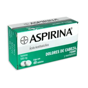 ASPIRINA c/40 TABS. 500 MG.