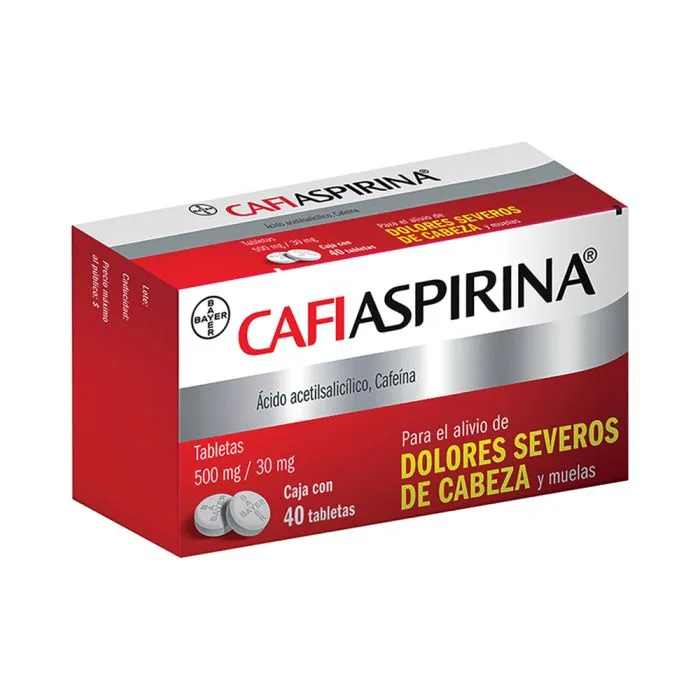 CAFIASPIRINA c/40 TABS. 500/30 MG.