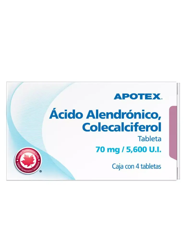 ÁCIDO ALENDRÓNICO/COLECALCIFEROL c/4 TABS. 70 MG/5600 U.I.