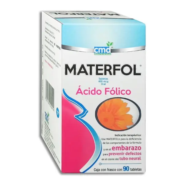 MATERFOL c/90 TABS. 400 MCG