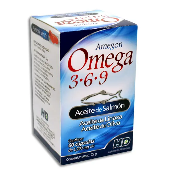 AMEGON 3-6-9 c/60 CAPS. 1200 MG.