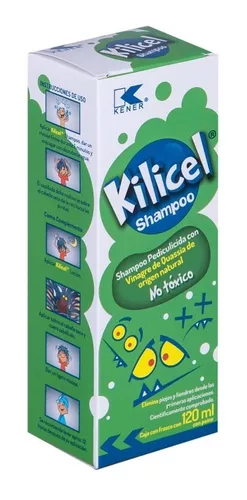 KILICEL SHAMPOO Fco. 120 ML. 3 G/100 ML. y Peine.