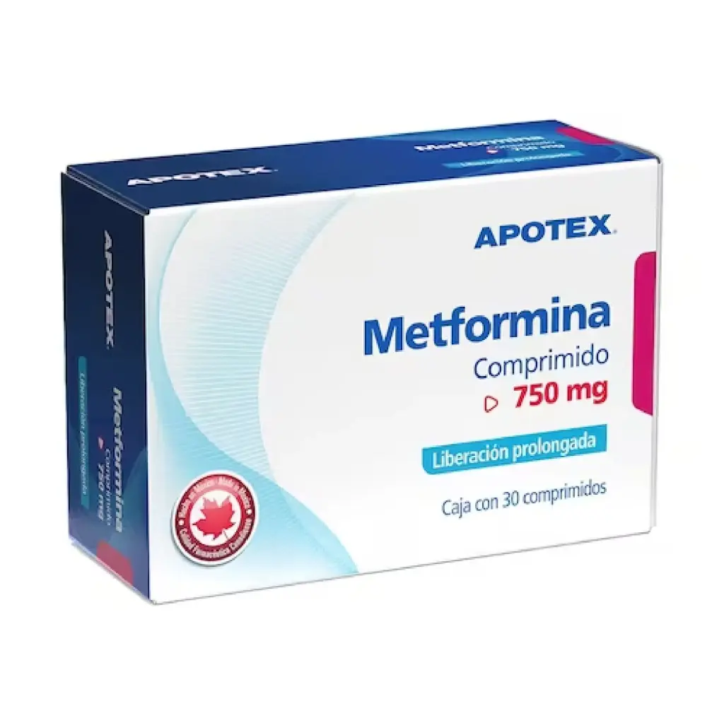 METFORMINA (Apotex) c/30 COMPS. L.P. 750 MG.
