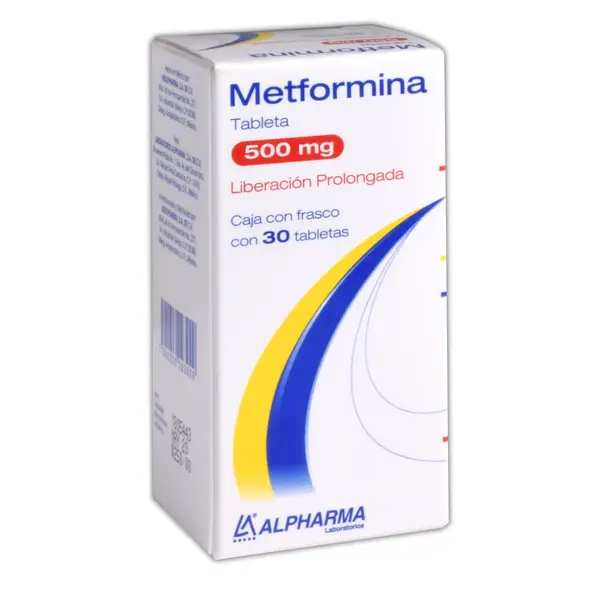 METFORMINA (Alpharma) c/30 TABS. L.P. 500 MG.