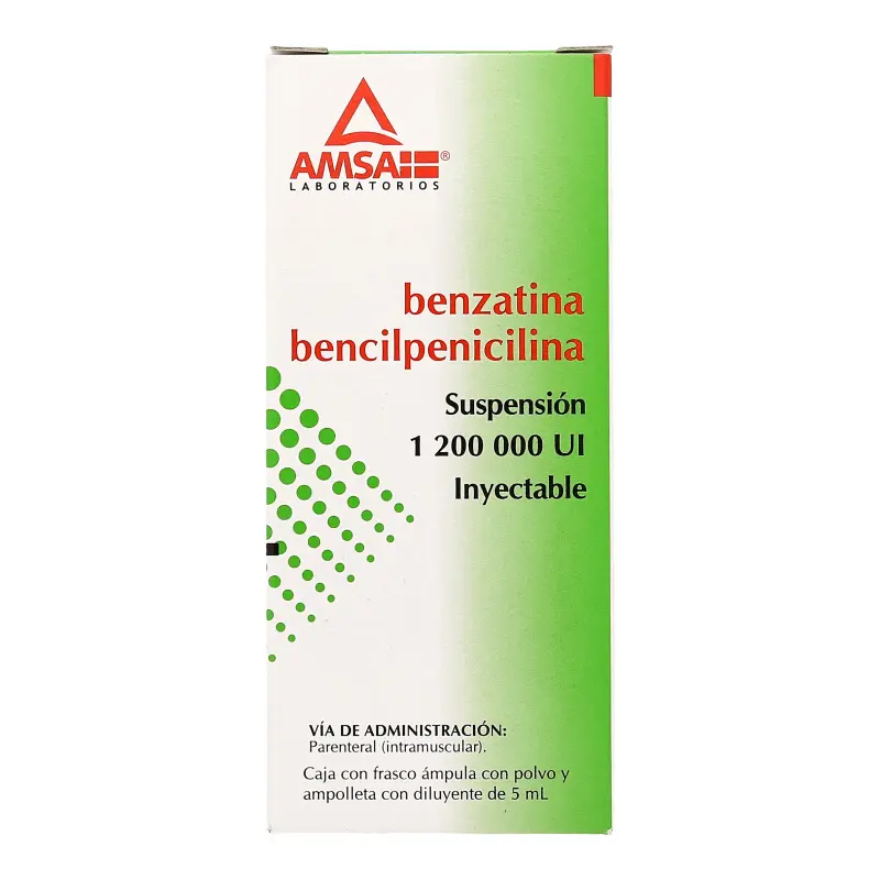 BENZATINA BPNA. (Amsa) Susp. Iny. c/1 FCO. AMP. 1´200,000 U/5 ML.