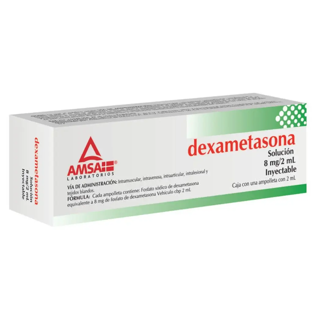 DEXAMETASONA (Amsa) Sol. Iny. c/1 AMPTA. 8 MG/2 ML.