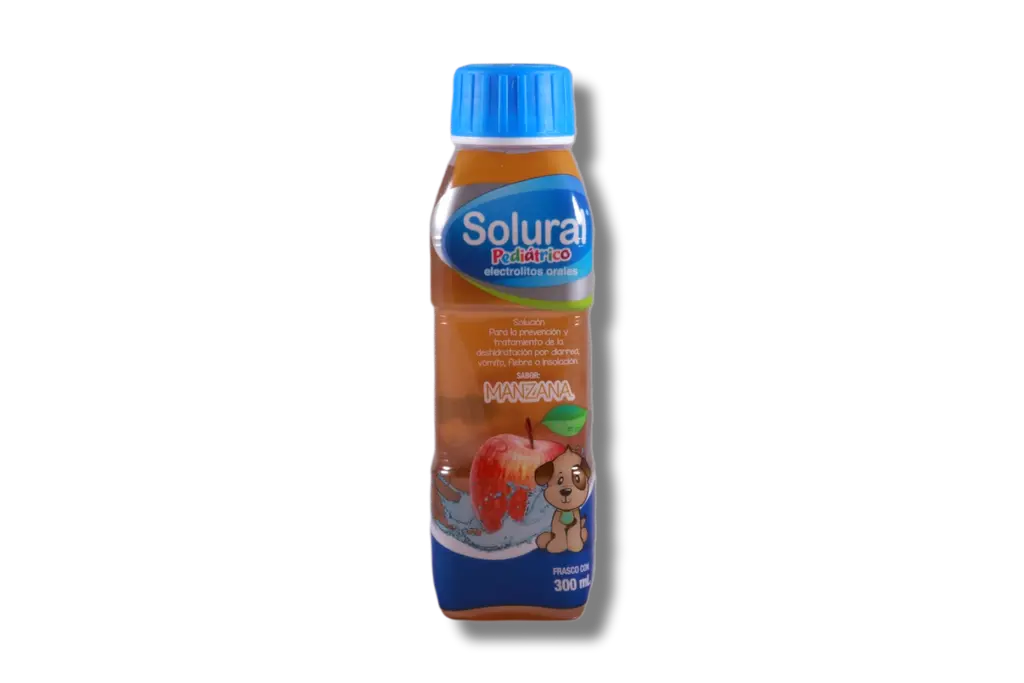 SOLURAL SOL. Pediátrico Sabor MANZANA FCO. 300 ML.