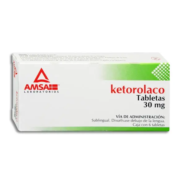 KETOROLACO (Amsa) c/6 TABS. Sublingual 30 MG.