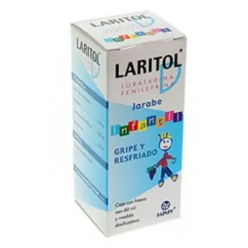 LARITOL-D JARABE INFANTIL Fco. 60 ML. 50-100 MG/100 ML.