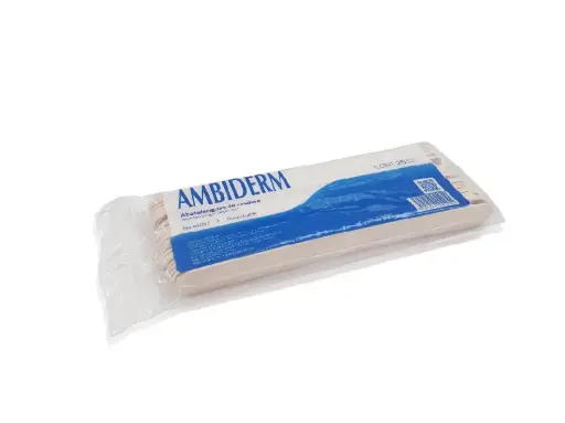 [340001] ABATELENGUAS de MADERA (Ambiderm) Paq. c/25 Pzs.