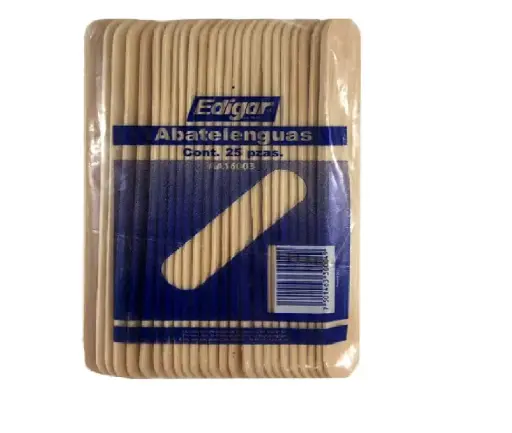 [589910] ABATELENGUAS de MADERA (Edigar) Paq. c/25 Pzs.