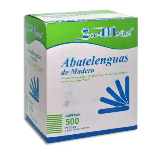 [484223] ABATELENGUAS de MADERA (SensiMedical) Cja. c/500 Pzs.