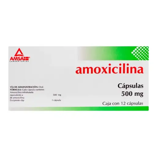 [480112] AMOXICILINA (Amsa) c/12 CAPS. 500 MG.