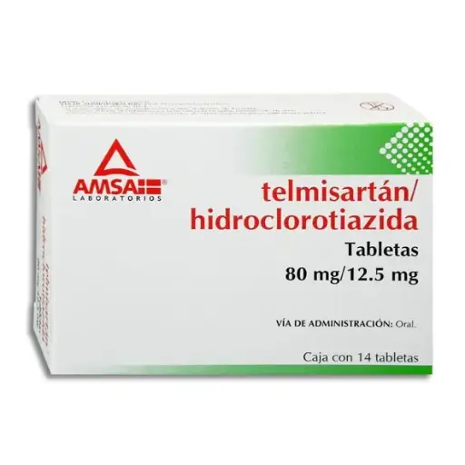 [487822] TELMISARTÁN/HIDROCLOROTIAZIDA (Amsa) c/14 TABS. 80/12.5 MG.