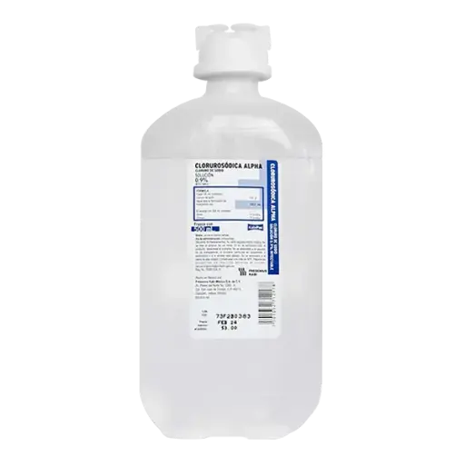 [741514] CLORUROSÓDICA ALPHA Sol. Iny. 0.9% Fco. 500 ML.
