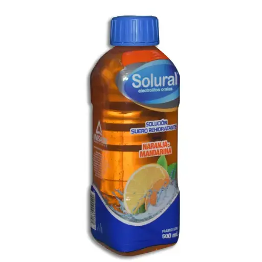 [482614] SOLURAL Suero Rehidratante SABOR NARANJA-MANDARINA 500 ML.