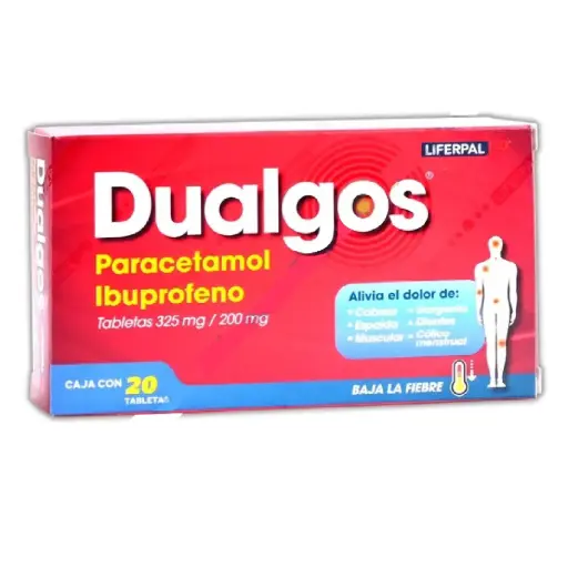 [50214] DUALGOS c/20 TABS. 200/325 MG.