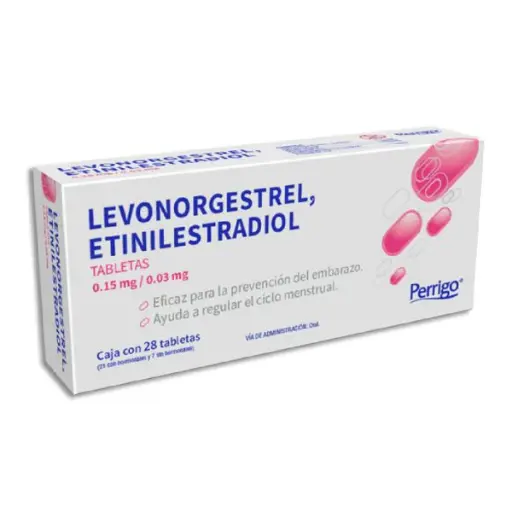 [104804] LEVONORGESTREL/ETINILESTRADIOL (Perrigo) c/28 TABS. 0.15/0.03 MG