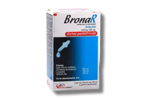 [90910] BRONAR SOLUCIÓN GOTAS Pedtcas. Fco. 30 ML. 600-100 MG/100 ML.